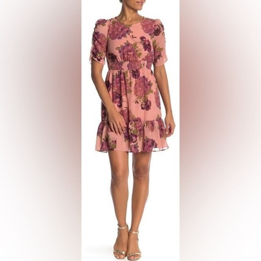 Betsey Johnson Dress in Floral Ruffle Size 12